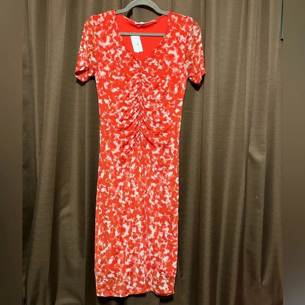 CALVIN KLEIN Ruched Front and Back Bodycon Maxi Dress - Picture 2 of 8